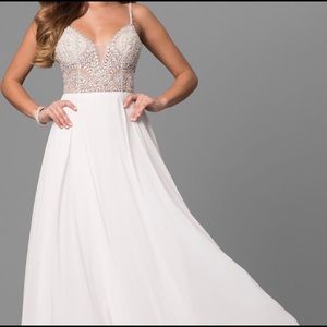 Jovani white prom gown